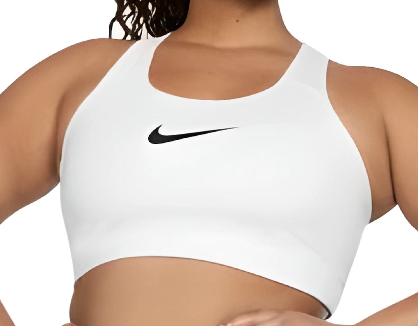 Nike Women's Dri Fit Medium Support Sports Bra White Size 2X