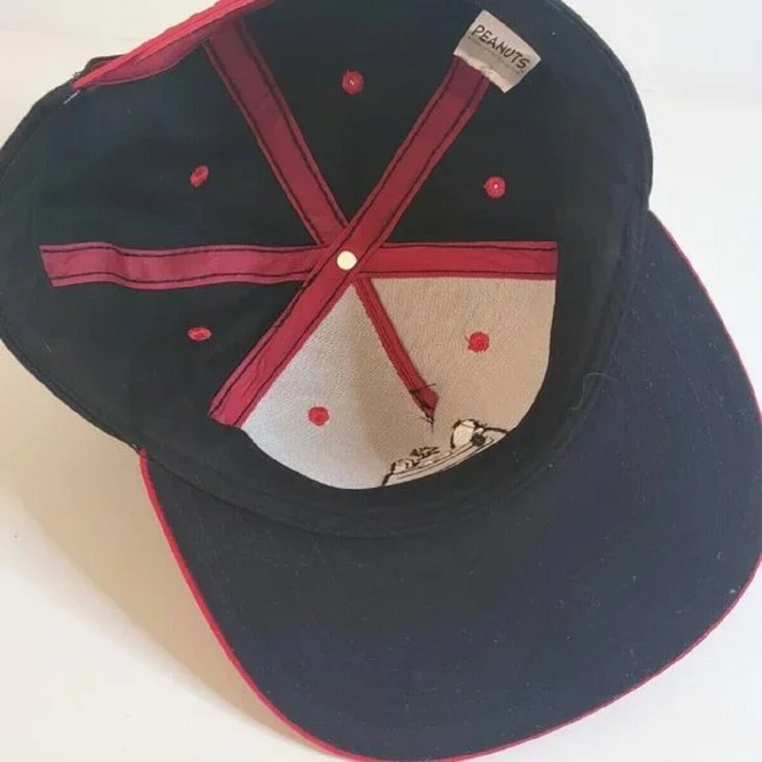 Peanuts Men's Snoopy Graphic Hat Black Size Regular