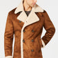 GUESS Men's Faux Shearling Overcoat Brown Size Small