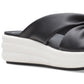 Clarks Women's Cloudsteppers Drift Ave Slip On Wedge Sandals Black Size 8 M