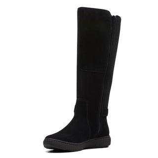 Clarks Women's Caroline Buckled Zip Riding Boots Black Size 7 M