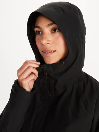 Marmot Women's Solaris Hooded Gore Tex Jacket Black Size Medium