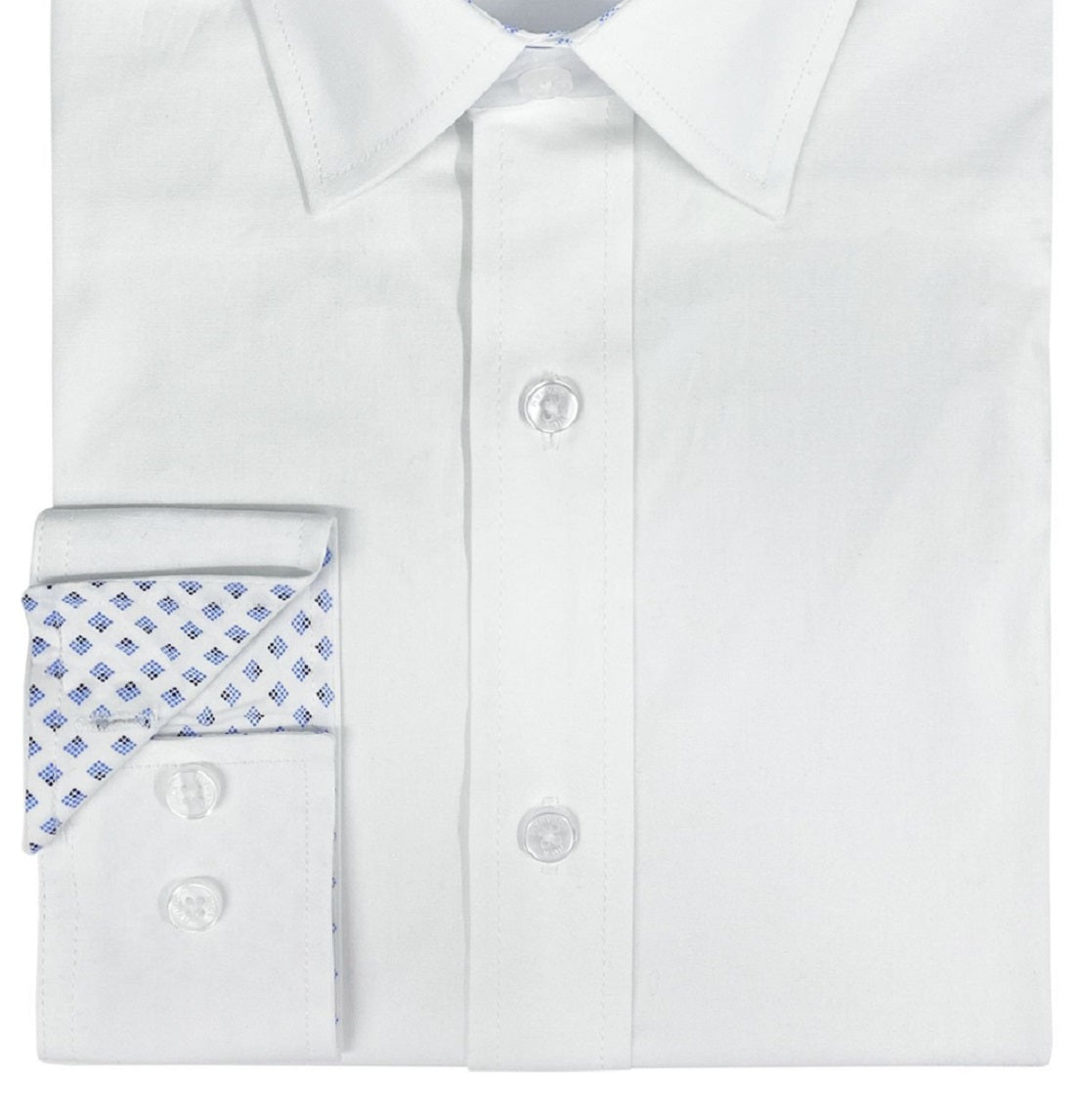 Nick Graham Men's Modern Fit Contrast Dress Shirt White Size 17X36X37