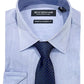 Nick Graham Men's Slim Fit Chambray Dress Shirt & Tie Set Blue Size Small