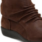 Clarks Women's Sillian Sway Round Toe Leather Ankle Boot Brown Size 8 M