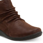 Clarks Women's Sillian Sway Round Toe Leather Ankle Boot Brown Size 8 M