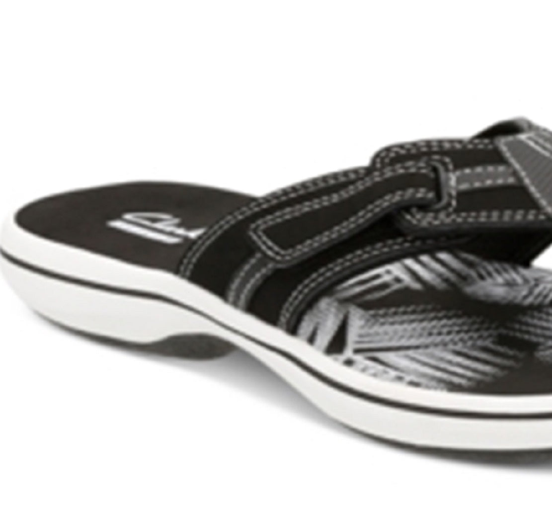 Clarks Women's Brinkley Bree Flip Flops Shoes Black Size 8 M