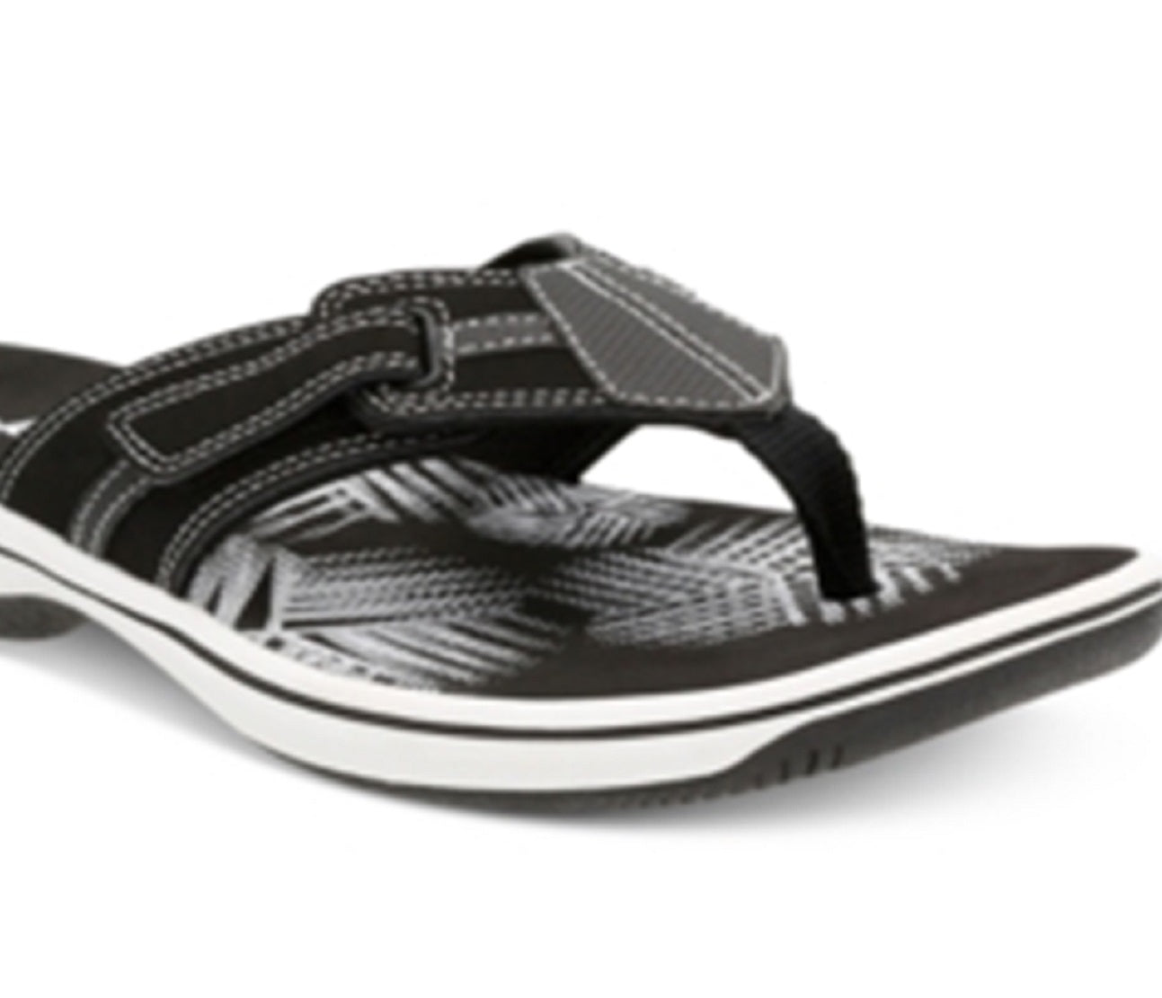 Clarks Women's Brinkley Bree Flip Flops Shoes Black Size 8 M