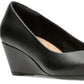 Clarks Women's Flores Tulip Wedge Pumps Black Size 6.5 W
