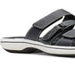 Clarks Women's Cloudsteppers Brinkley Coast Slide Sandals Black Size 10 M