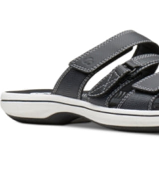 Clarks Women's Cloudsteppers Brinkley Coast Slide Sandals Black Size 10 M