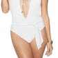 Ramy Brook Women's Verona Plunge One Piece Swimsuit White Size Large