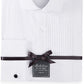 Michelsons Of London Men's Slim Fit Stretch Pleated Bib French Cuff Tuxedo Shirt White Size 16X32X33