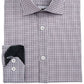 Society Of Threads Men's Slim Fit Non Iron Performance Stretch Check Dress Shirt Black Size Small