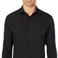 Construct Men's Slim Fit Solid Performance Stretch Cooling Comfort Dress Shirt Black Size Large