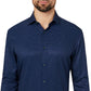 Society Of Threads Men's Slim Fit Non Iron Performance Stretch Dot Print Dress Shirt Blue Size X-Large