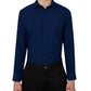 Calabrum Men's Regular Fit Solid Performance Dress Shirt Blue Size Large
