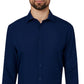 Calabrum Men's Regular Fit Solid Performance Dress Shirt Blue Size Large