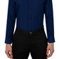 Calabrum Men's Regular Fit Solid Performance Dress Shirt Blue Size Large