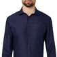 Calabrum Men's Regular Fit Performance Dress Shirt Blue Size Large