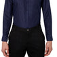 Calabrum Men's Regular Fit Performance Dress Shirt Blue Size Large