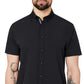 Society of Threads Men's Slim Fit Button Down Performance Shirt Black Size XL