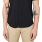 Society of Threads Men's Slim Fit Button Down Performance Shirt Black Size XL