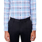 Construct Men's Slim Fit Plaid Performance Dress Shirt White Size Medium