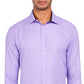 Calabrum Men's Regular Fit Non Iron Performance Dress Shirt Purple Size XX-Large
