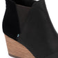 Toms Women's Kelsey Wedge Bootie Black Size 7M