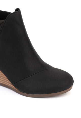 Toms Women's Kelsey Wedge Bootie Black Size 7M