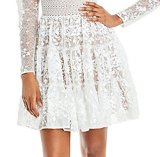 Bronx And Banco Women's Megan Lace Mini Dress White Size X-Small