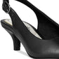 Easy Street Women's Faye Slingback Kitten Heel Pumps Black Size 8.5 W