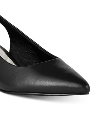 Easy Street Women's Faye Slingback Kitten Heel Pumps Black Size 8.5 W