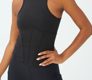 COTTON ON Women's Contouring Bustier Tank Top Black Size X-Small