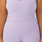 COTTON ON Women's Active Rib Crop Tank Top Purple Size 22W