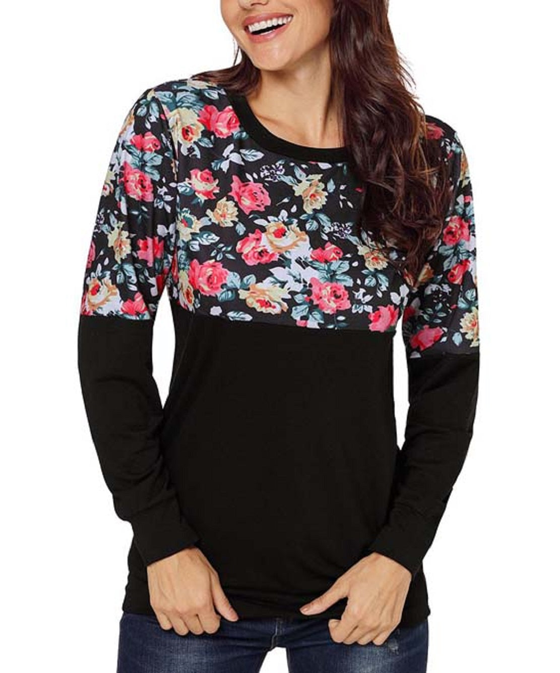 TE.CREW by Zesica Women's Sweatshirts and Hoodies Black