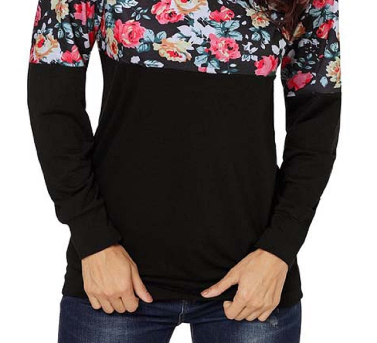 TE.CREW by Zesica Women's Sweatshirts and Hoodies Black