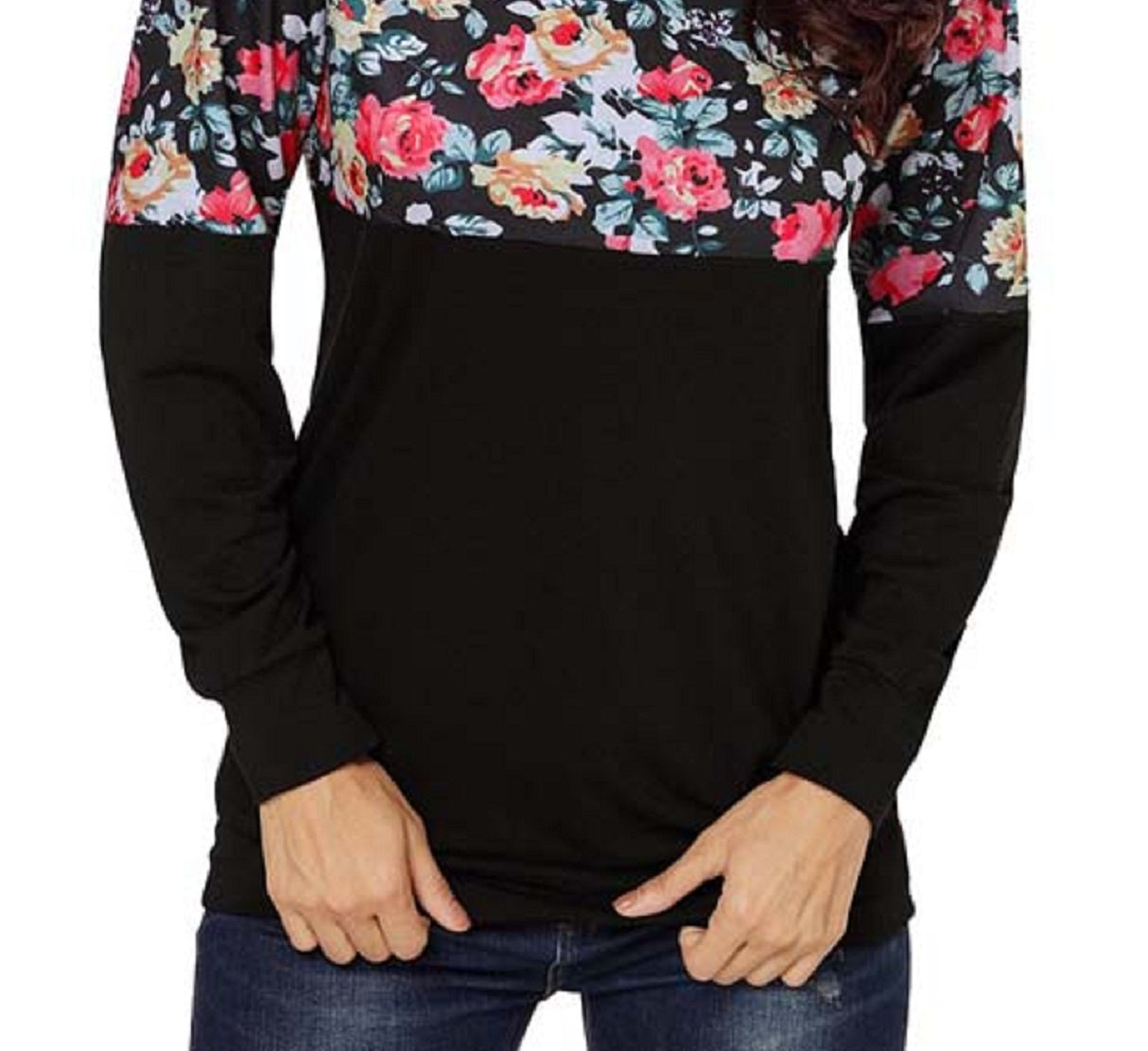 TE.CREW by Zesica Women's Sweatshirts and Hoodies Black