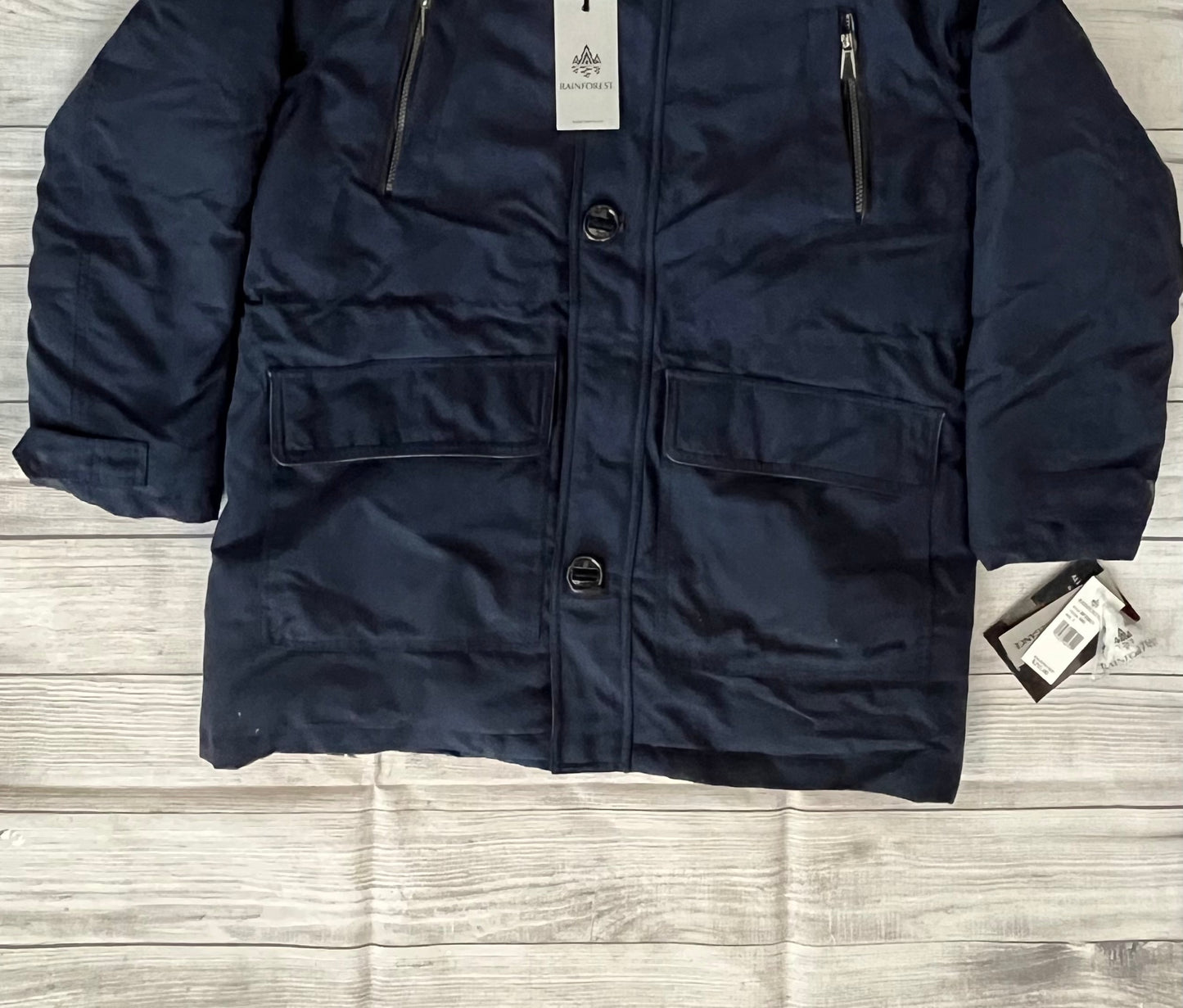 Barganbin Women's Discount Rainforest Quilted Cold Weather Winter Puffy Down Coat Blue Size Large
