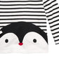 First Impressions Baby Boy's Striped Penguin Print Cotton T-Shirt White Size 18MOS