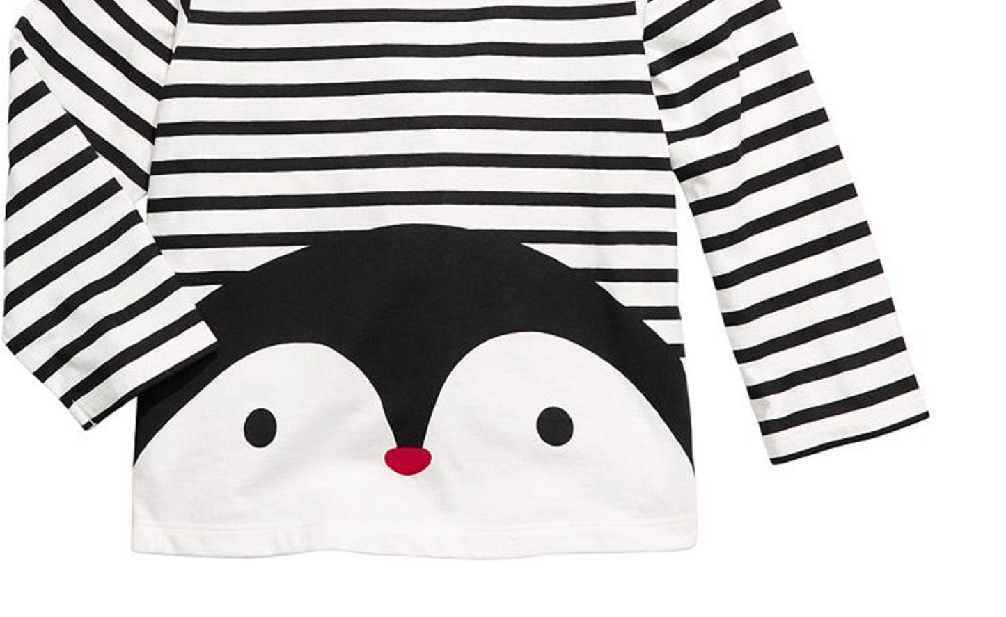 First Impressions Baby Boy's Striped Penguin Print Cotton T-Shirt White Size 18MOS