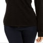 INC International Concepts Women's Embellished Keyhole Sweater Black Size Small
