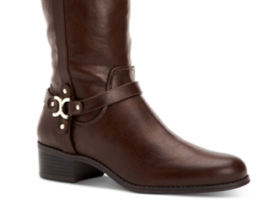 Charter Club Women's Helenn Almond Toe Knee High Fashion Shoes Brown Size 6.0