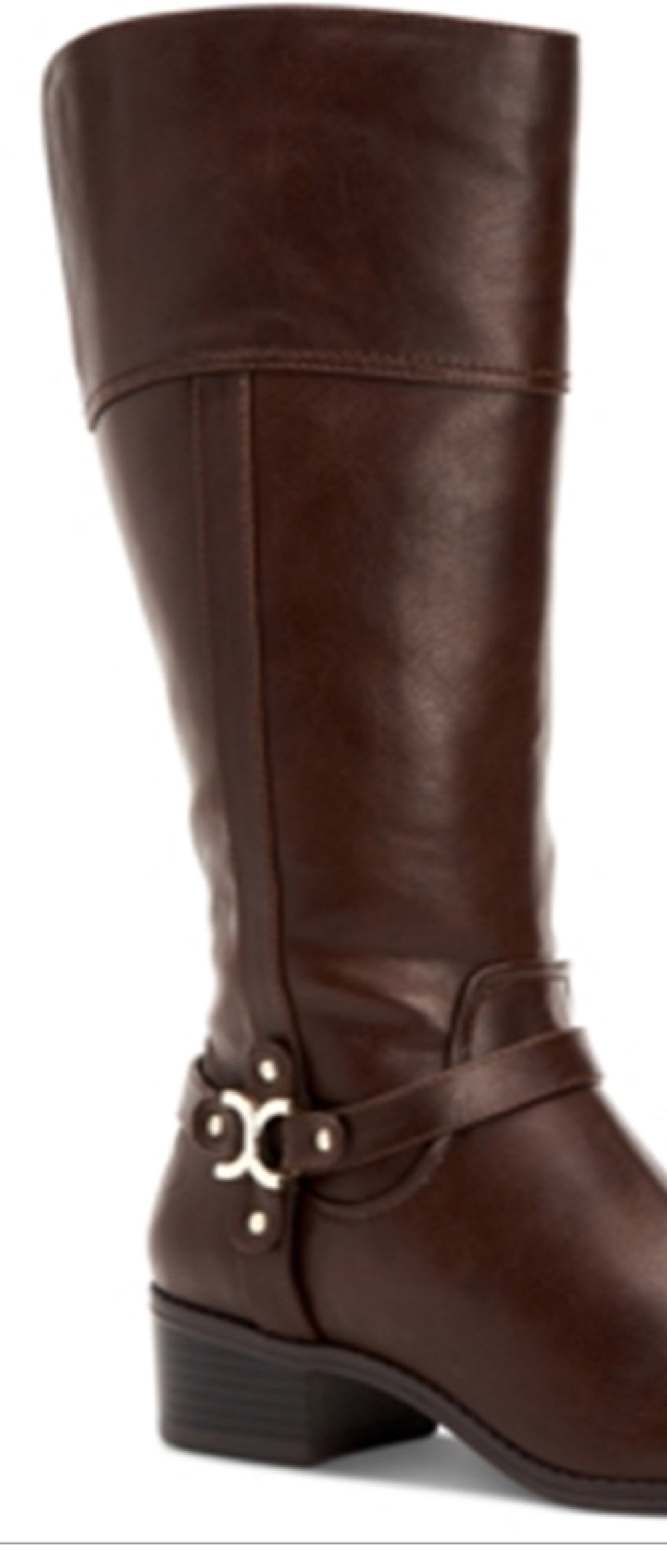 Charter Club Women's Helenn Almond Toe Knee High Fashion Shoes Brown Size 6.0