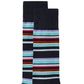 Alfani Men's Moisture Wicking Crew Socks Stripe V Stripe Turtle Blue Size Regular