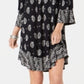 Style & Co Women's Printed on/Off the Shoulder Dress Black Size Petite S
