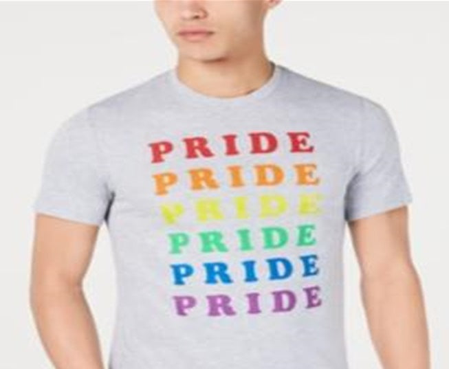 INC International Concepts Men's Rainbow Pride Graphic T-Shirt Gray Size XXX-Large