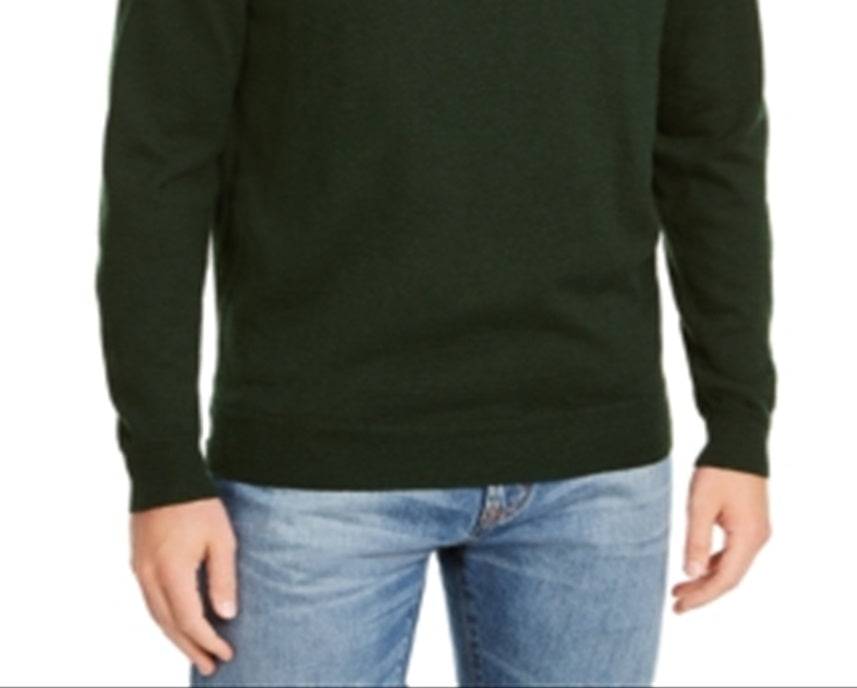 Club Room Men's Sweater Crewneck Wool Pullover Green Size Small
