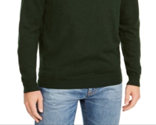Club Room Men's Sweater Crewneck Wool Pullover Green Size Small